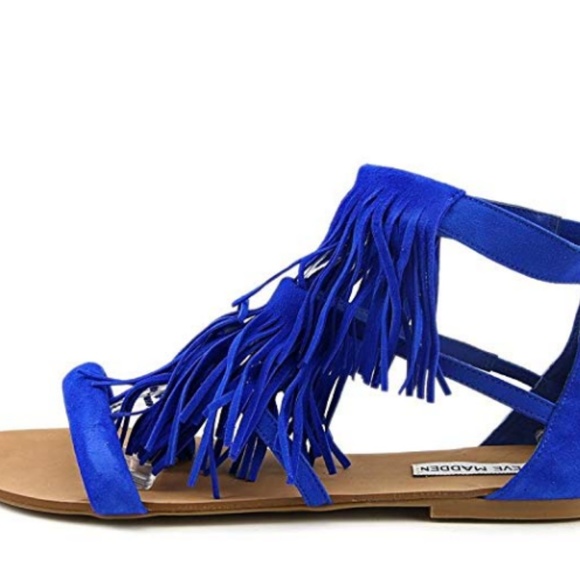 *SALE* Steve Madden Favorite Blue Gladiator Sandal, 7.5M--1NBL/9989 - Picture 2 of 5